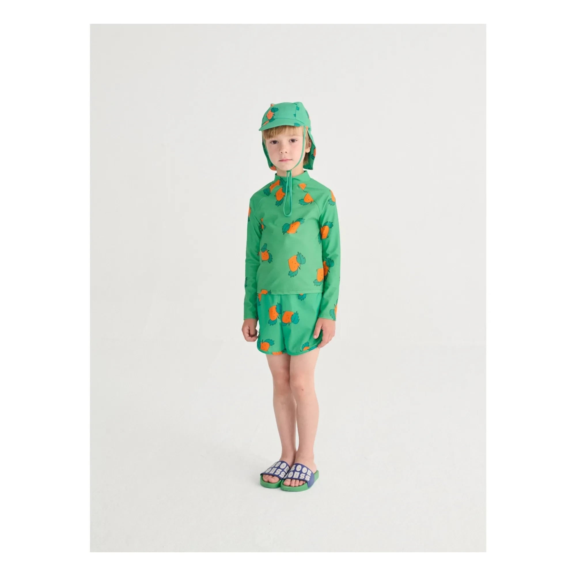 Bobo Choses - Orangefarbene Badekappe | Grün