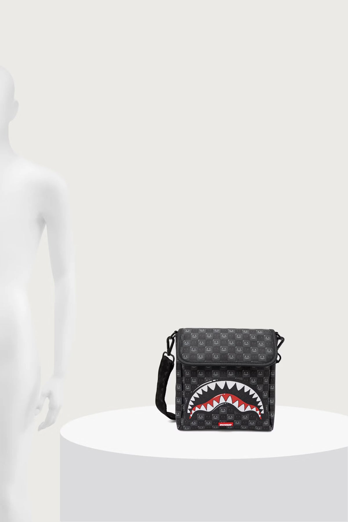 Sprayground - Graue Umhängetasche mit Haien aus Paris 910B9314NSZ