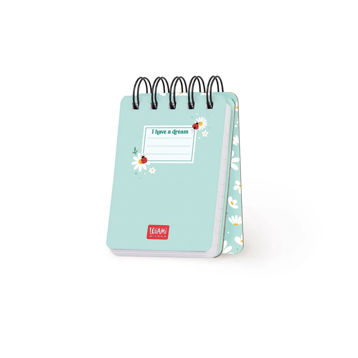 Legami - Resimli Sert Kapaklı Çizgili Defter - Uğur Böceği - Spiralli