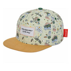 Hello Hossy - Mountain Ride Flaches Visier Kappe Recycelte Fasern | Hellgelb