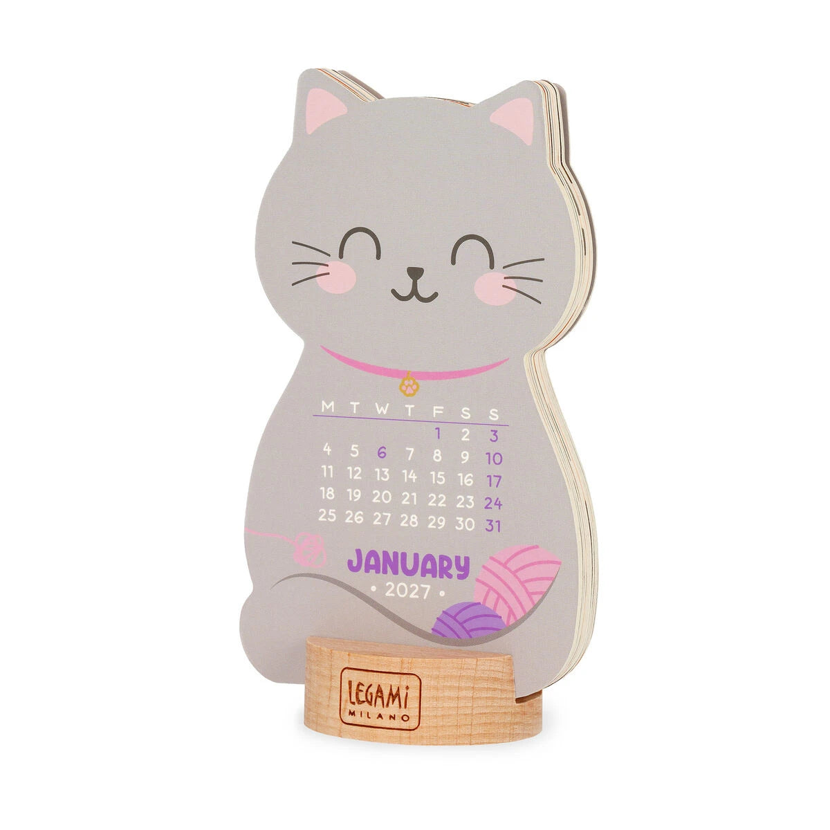 Legami - Takvim ile Wooden Base - 2027