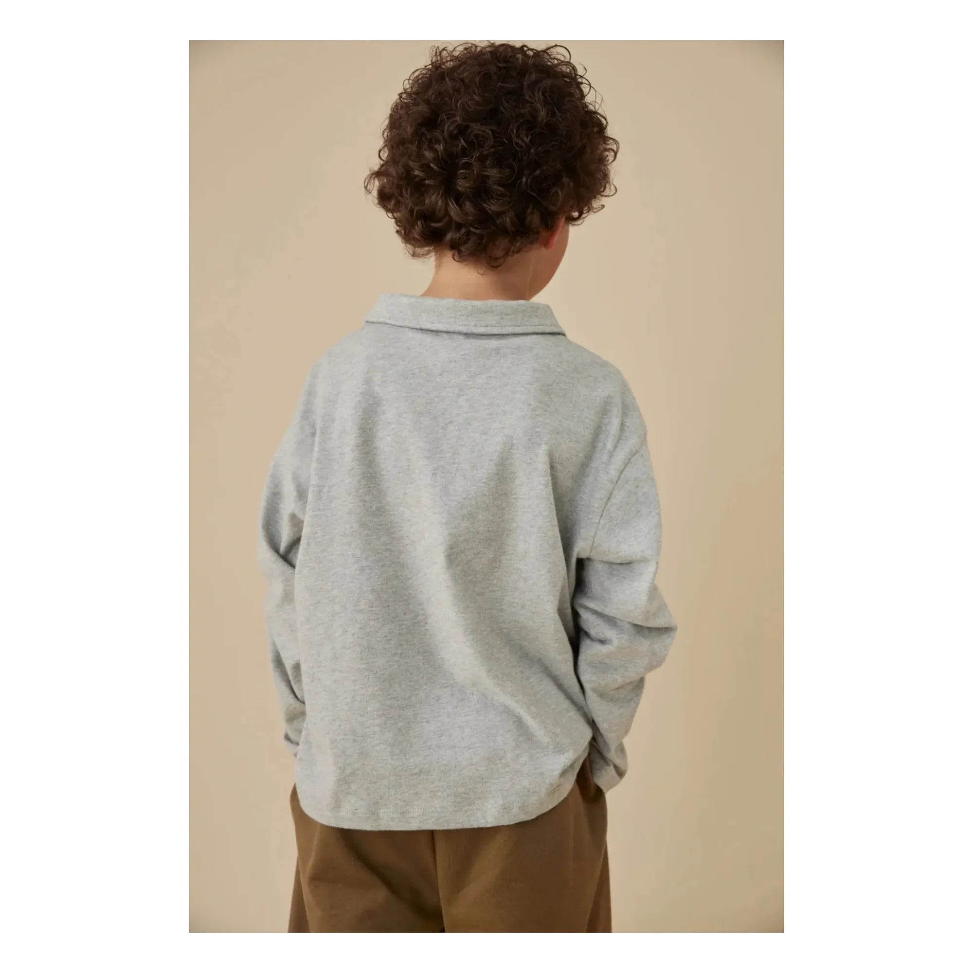 Gray Label - Organik pamuklu polo tişört | Gri