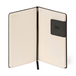Legami - Lined Notebook, Monochrome Soft Cover - Deep Graphite - My Notebook