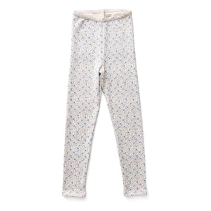 Soor Ploom - Stretchy Leggings Organic Cotton Flowers | Ecru