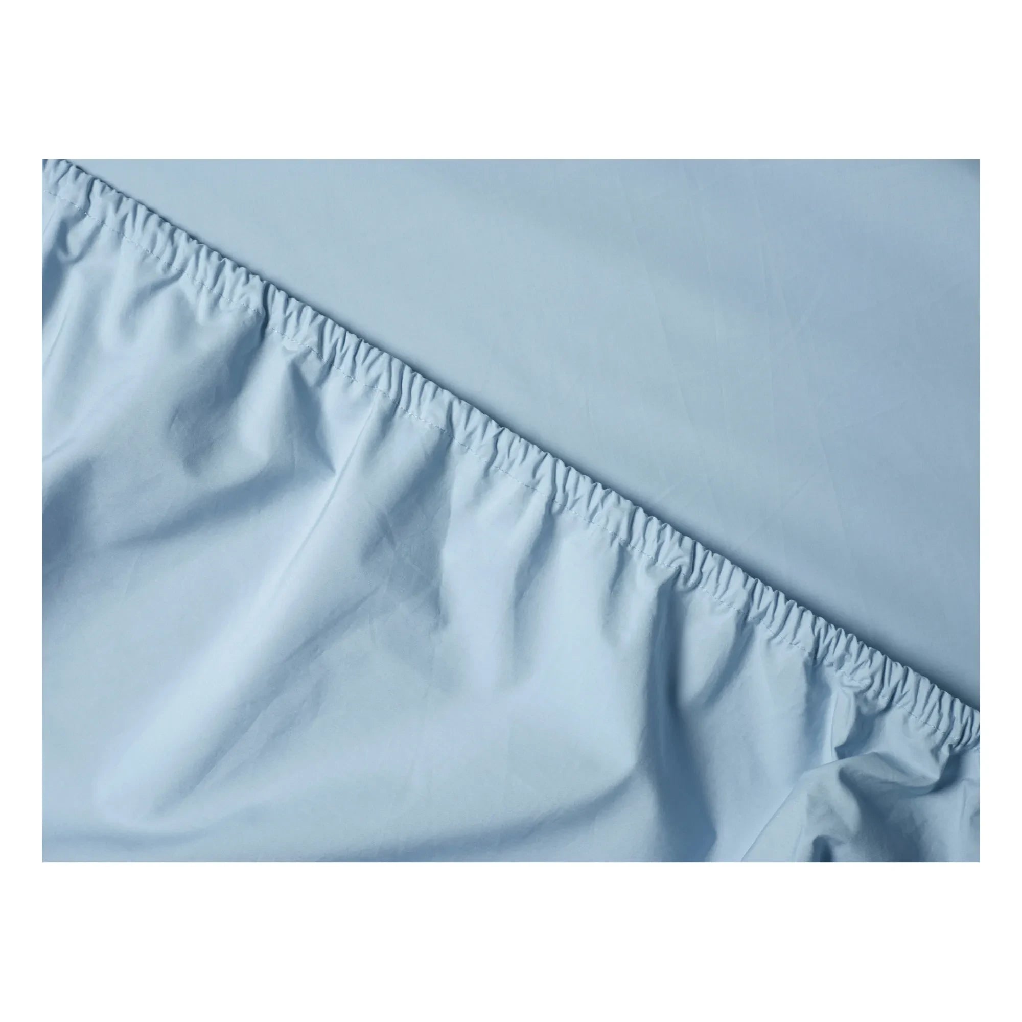 Suite 702 - Organic Percale Elastic Fitted Sheet | Light blue