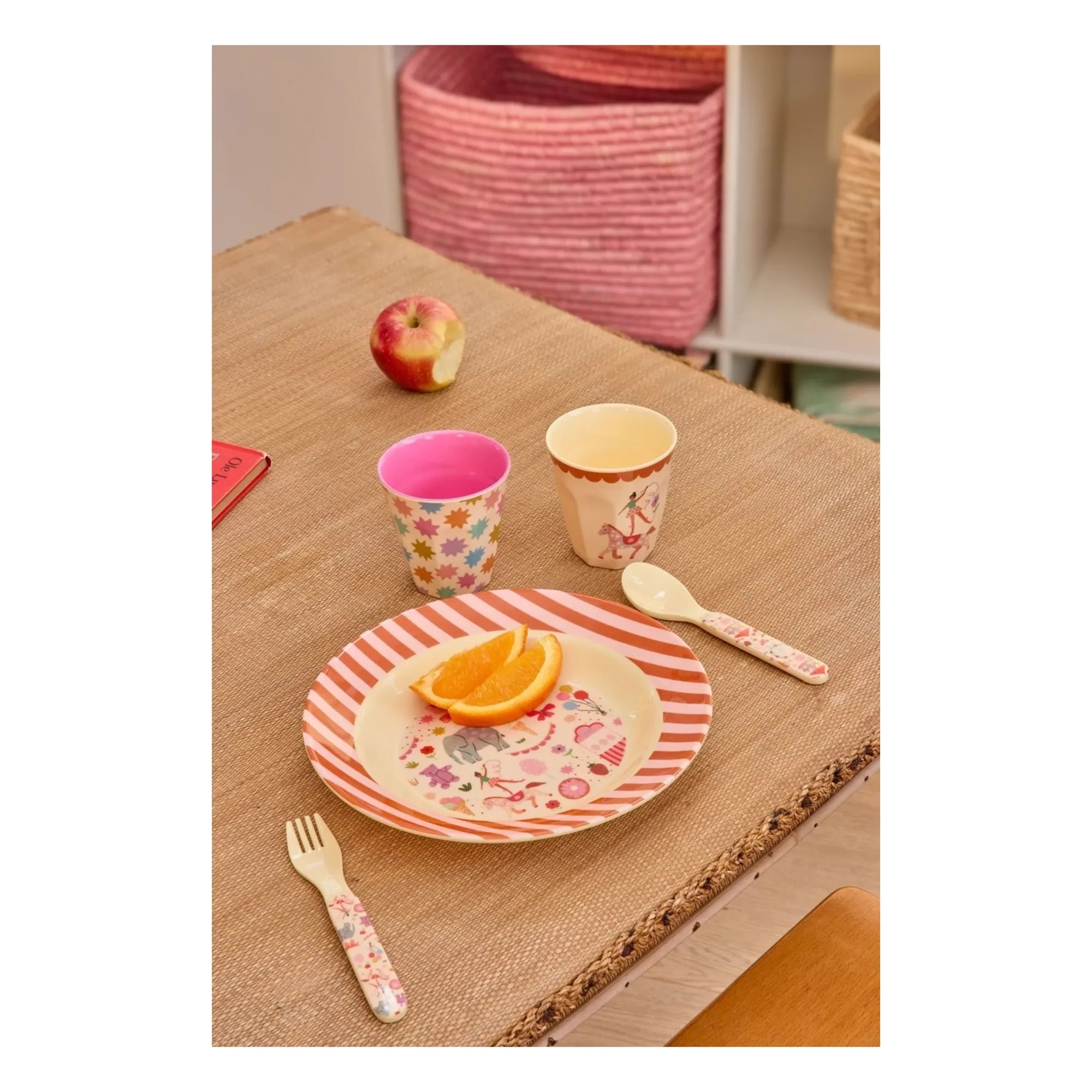 Rice - Fun Fair Melamin Suppenteller | Rosa