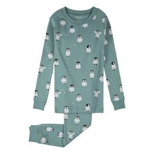 Petit Lem - Organik pamuklu penguen pijama | Yeşil