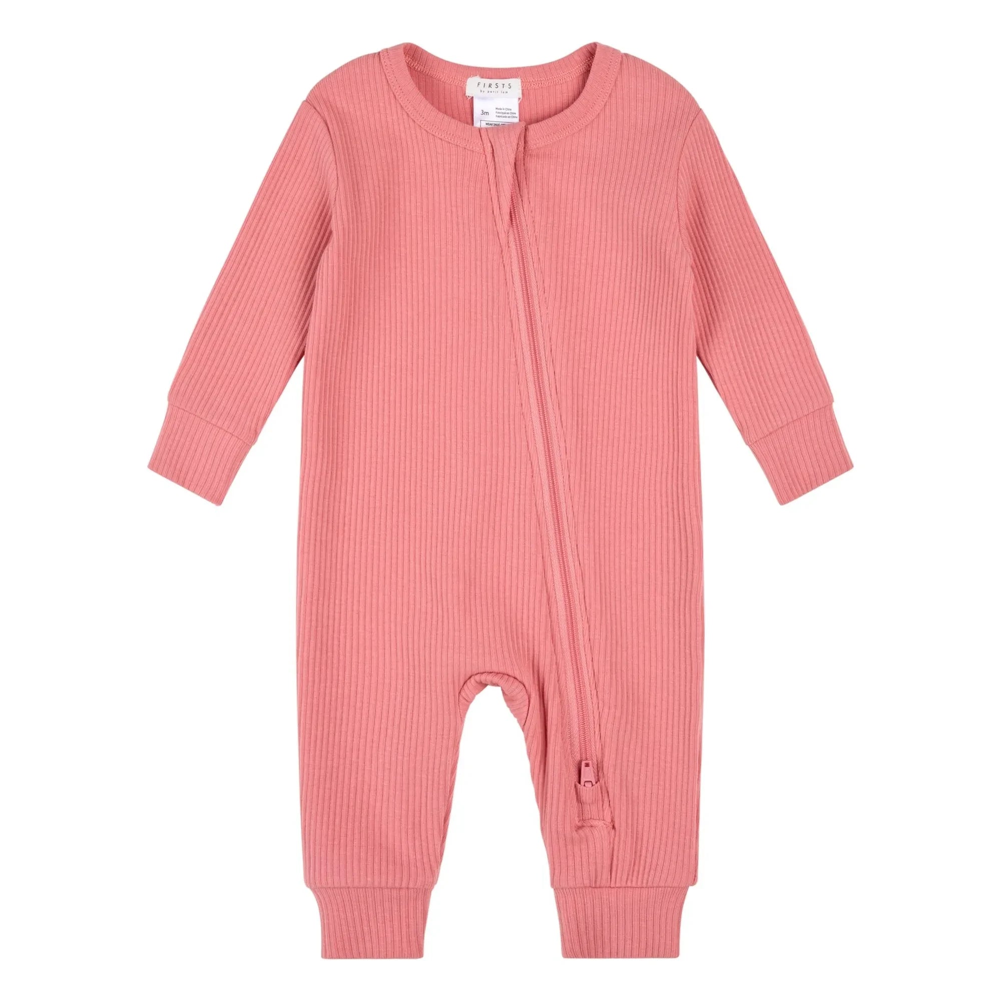Petit Lem - Schlafanzug aus Bio-Baumwolle und Modal mit Rippbündchen, ohne Fuß | Rosa