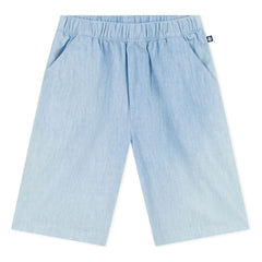 Petit Bateau - Açık Mavi Denim Chambray Organik Pamuk Şort