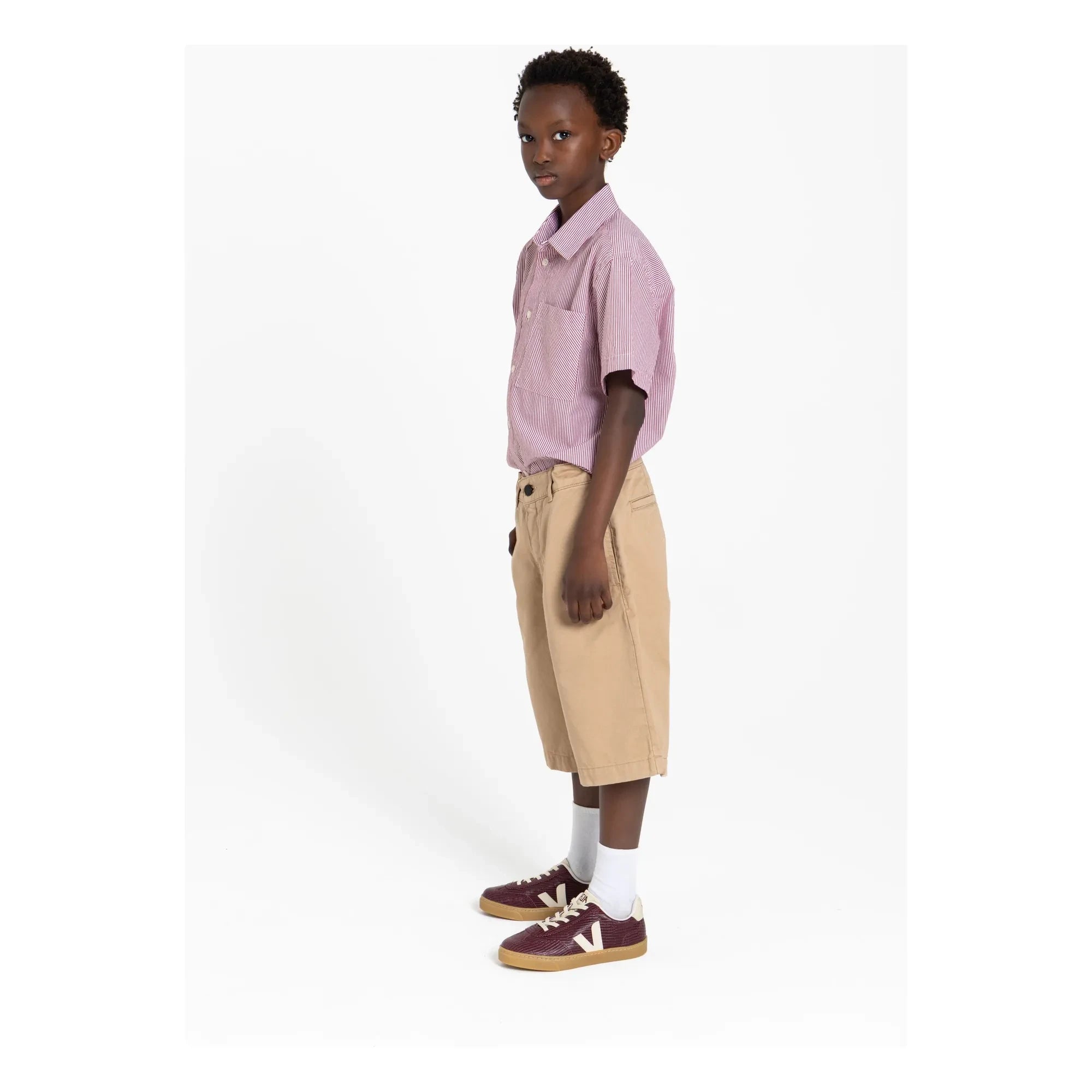 Finger in the nose - Rogue Striped Shirt | Brick Red