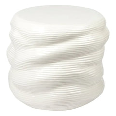 Broste Copenhagen - Earthernware taşçömlek yan sehpa | Krem