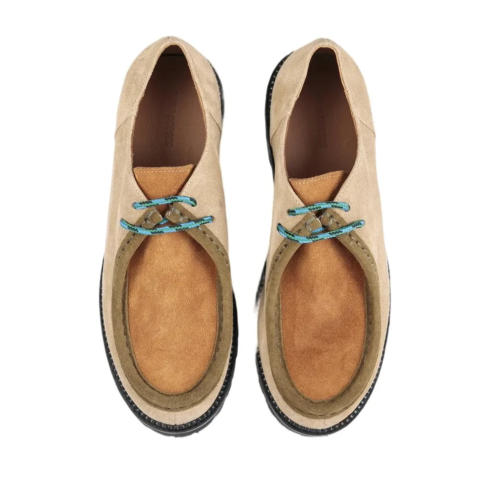 Bobo Choses - Wallabees Renk Bloklu Deri Ayakkabılar | Bej