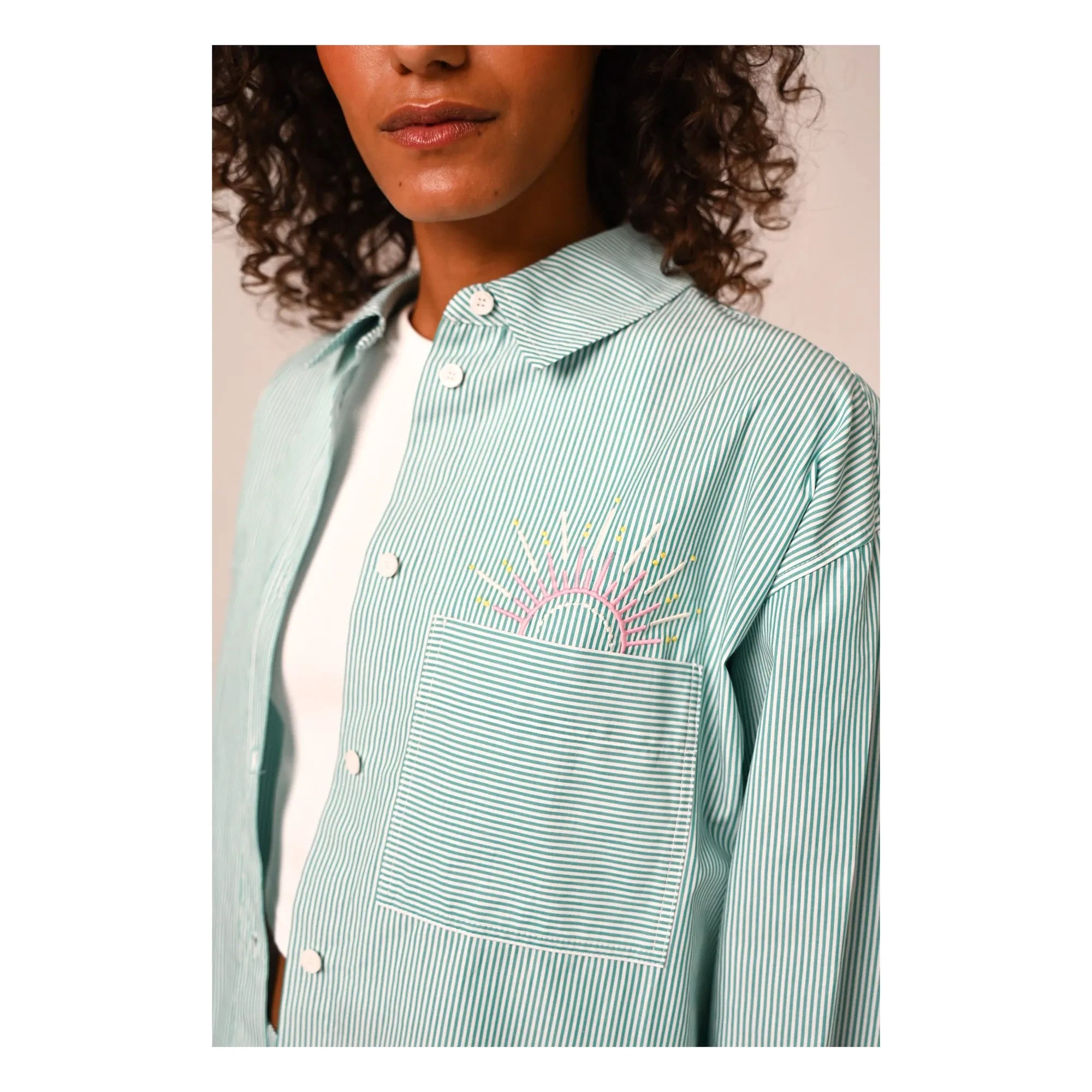 Sacrécoeur - Andrea Inti Poplin Shirt | Green