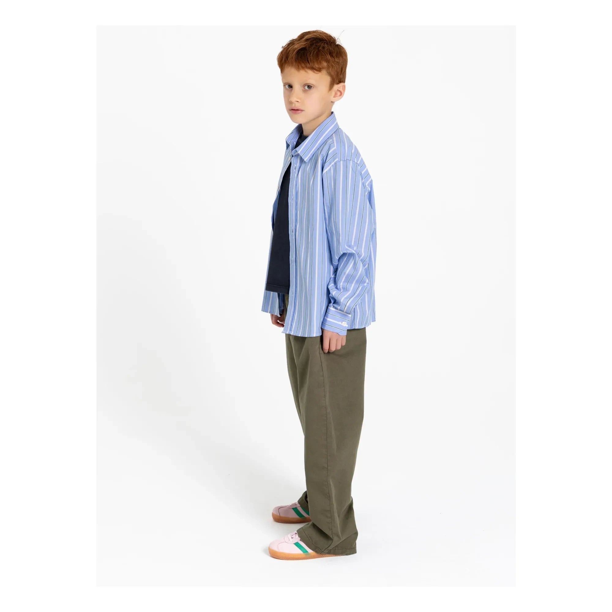 Finger in the nose - Zak Striped Shirt | Steel