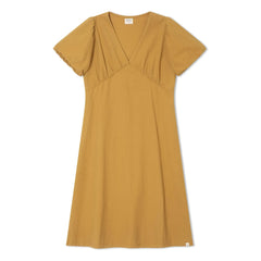 Matona - Midilanges Kleid aus Bio-Baumwolle | Senf