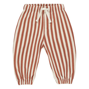 Rylee + Cru - Striped Jogger | Brick Red