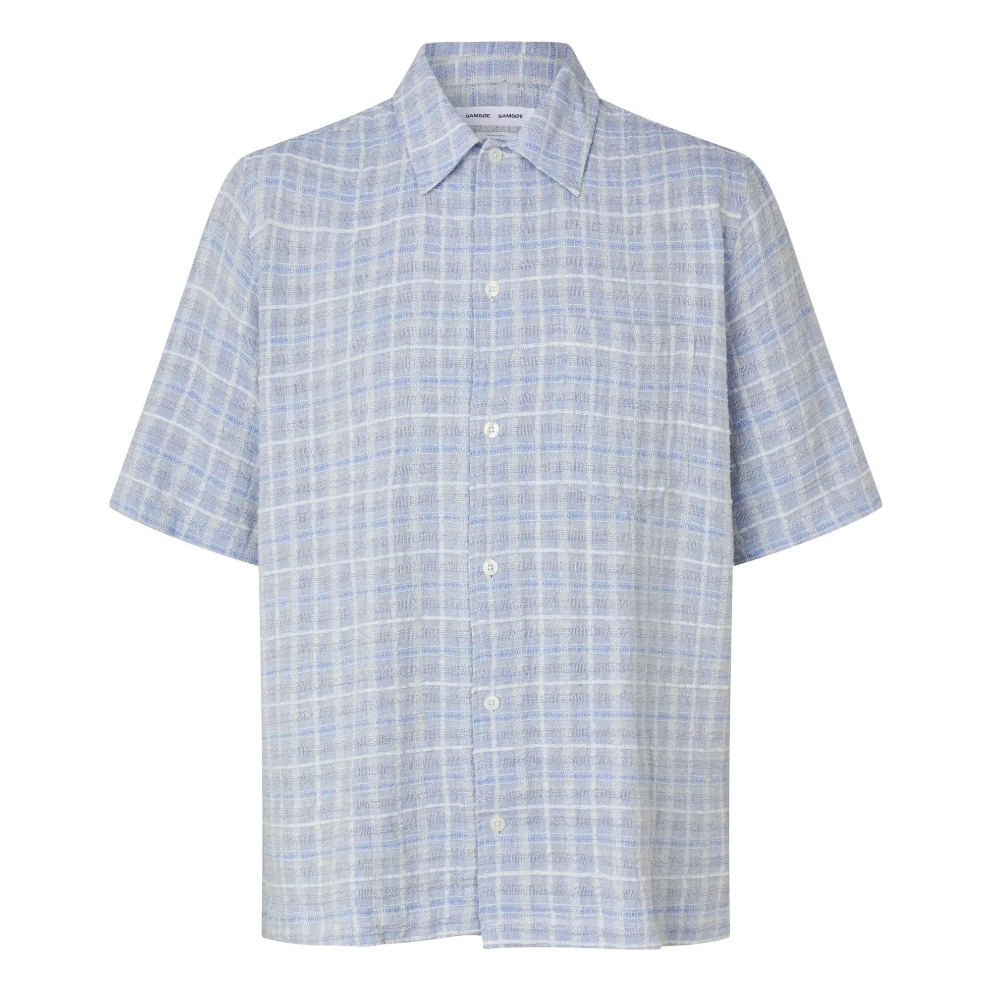 Samsoe Samsoe - Saayo Cotton Short Sleeve Shirt | Light blue