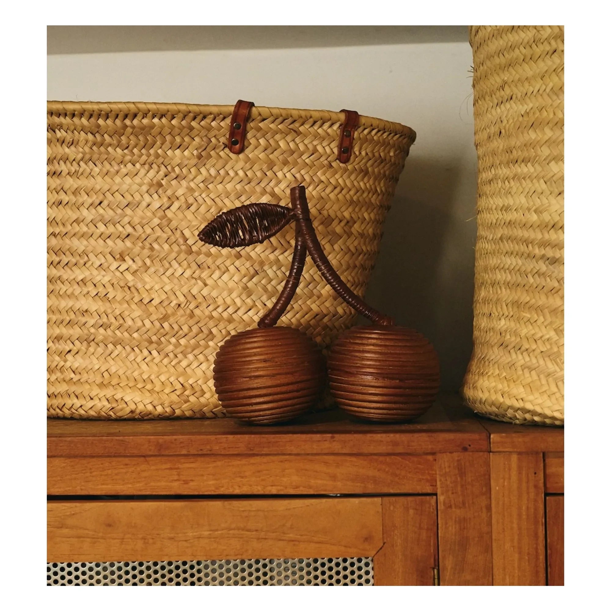 Anna + Nina - Kirschkorb aus Rattan