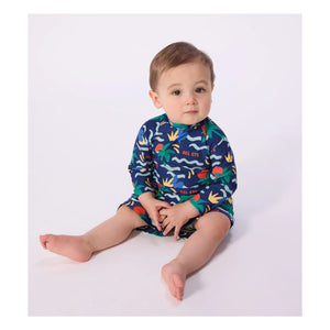 Petit Bateau - Bel Eté Bébé UV Koruma Banyo Tişörtü | Gece mavisi