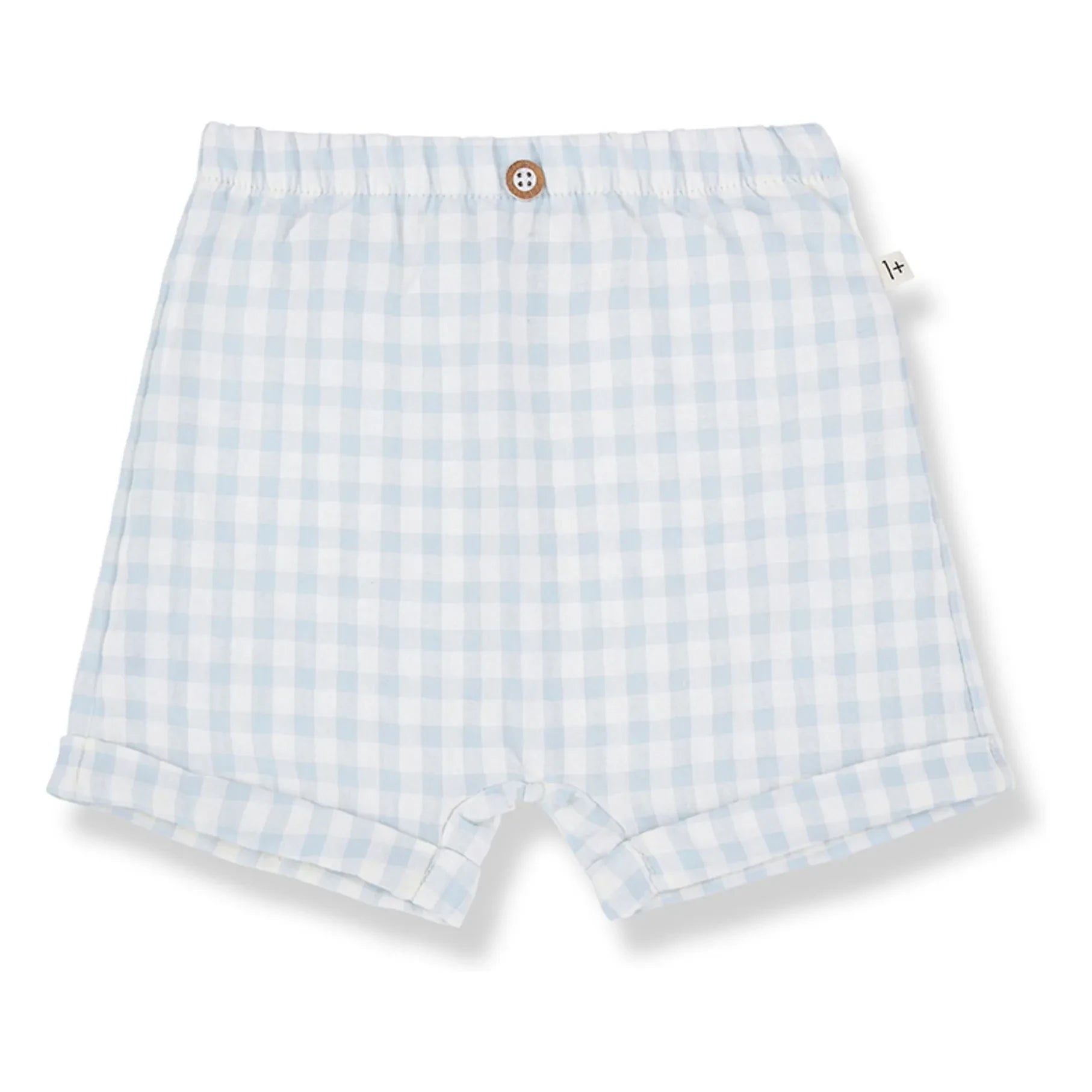 1+ in the family - Bermuda Tinos Vichy Seersucker | Hellblau