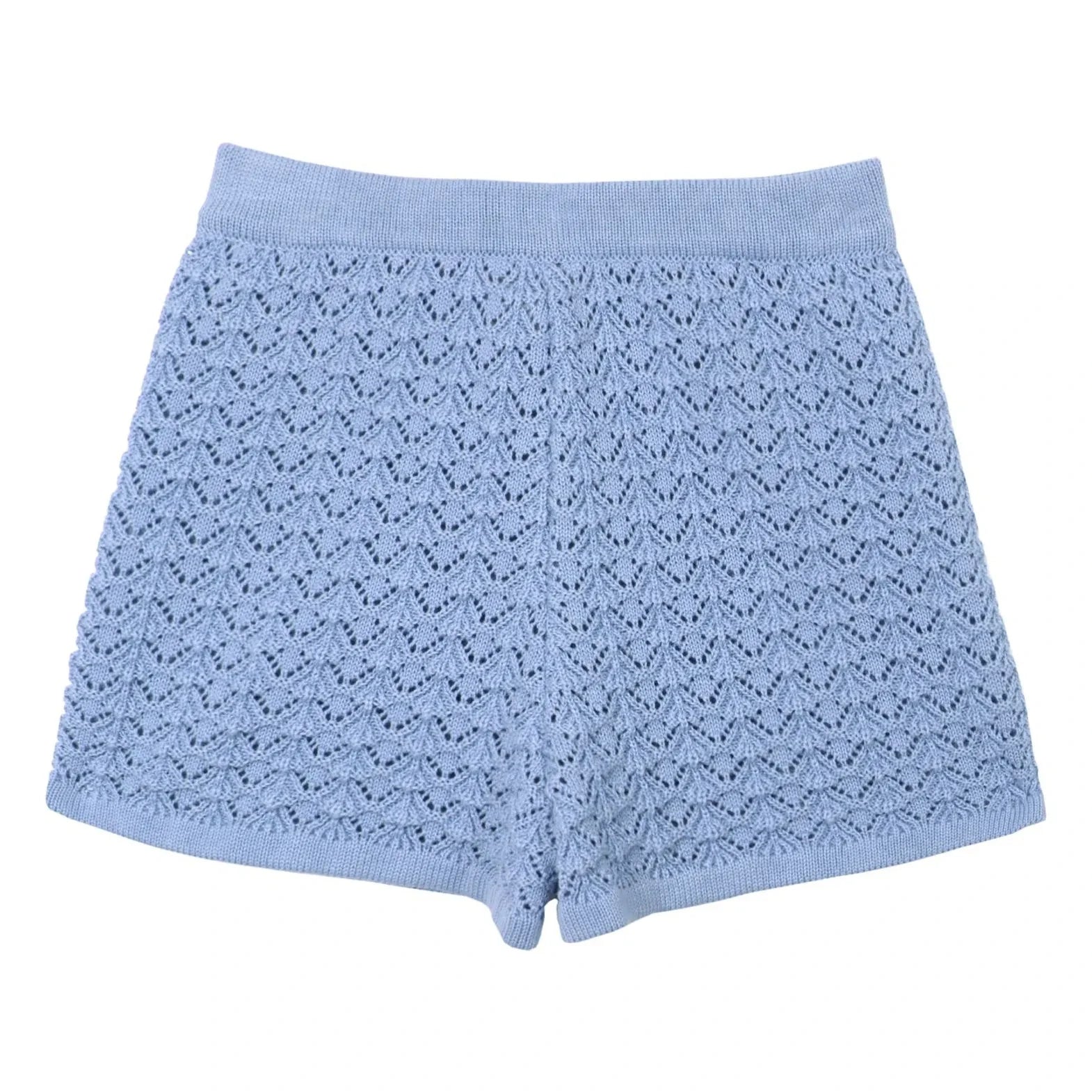 Mipounet - Häkelshorts Blaue Kirsche | Blau