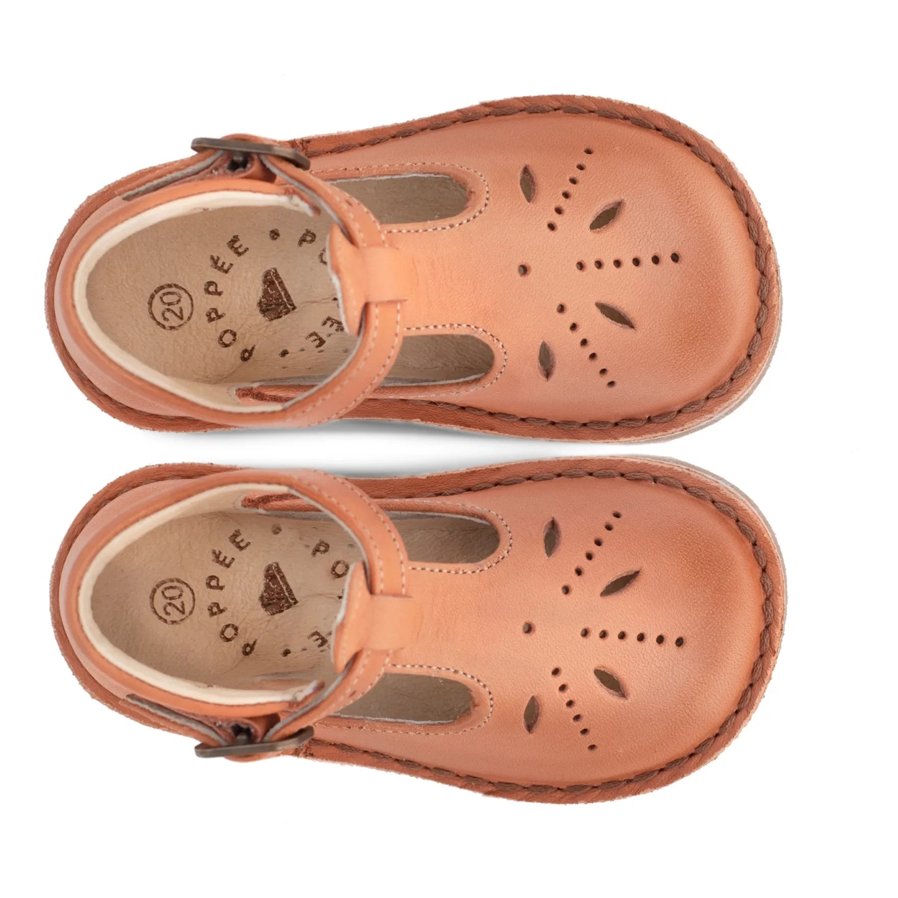 Poppée - Mary Jane Schuhe mit mittlerem Ausschnitt | Camel