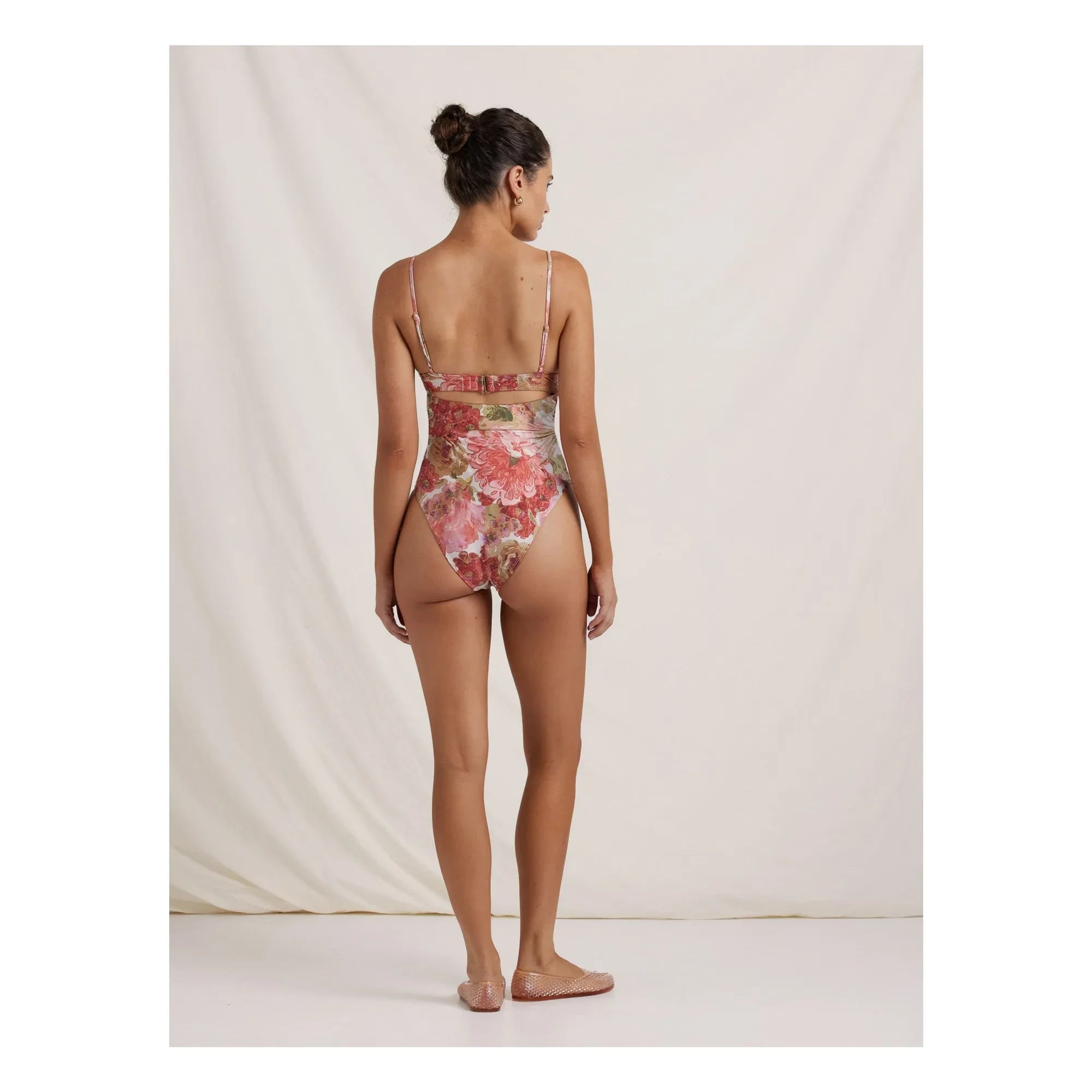 Peony – Klassischer einteiliger Badeanzug | Pink