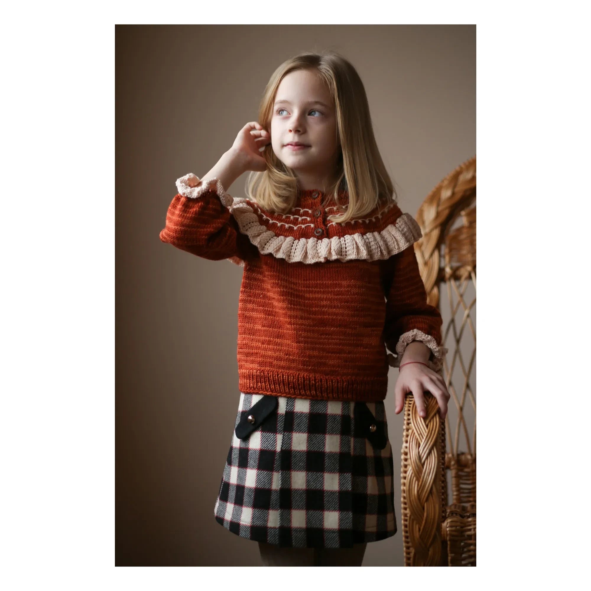 Kalinka - Dianna Wool ekose etek | Siyah