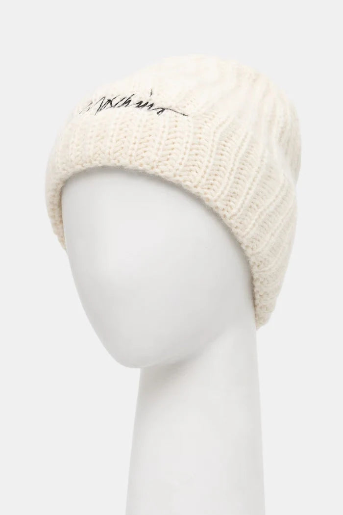 Moschino yünlü kumaştan kadın beanie şapka