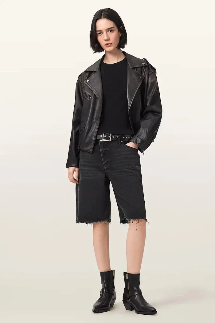 AllSaints Kadın Denim Kısa Şort AKI