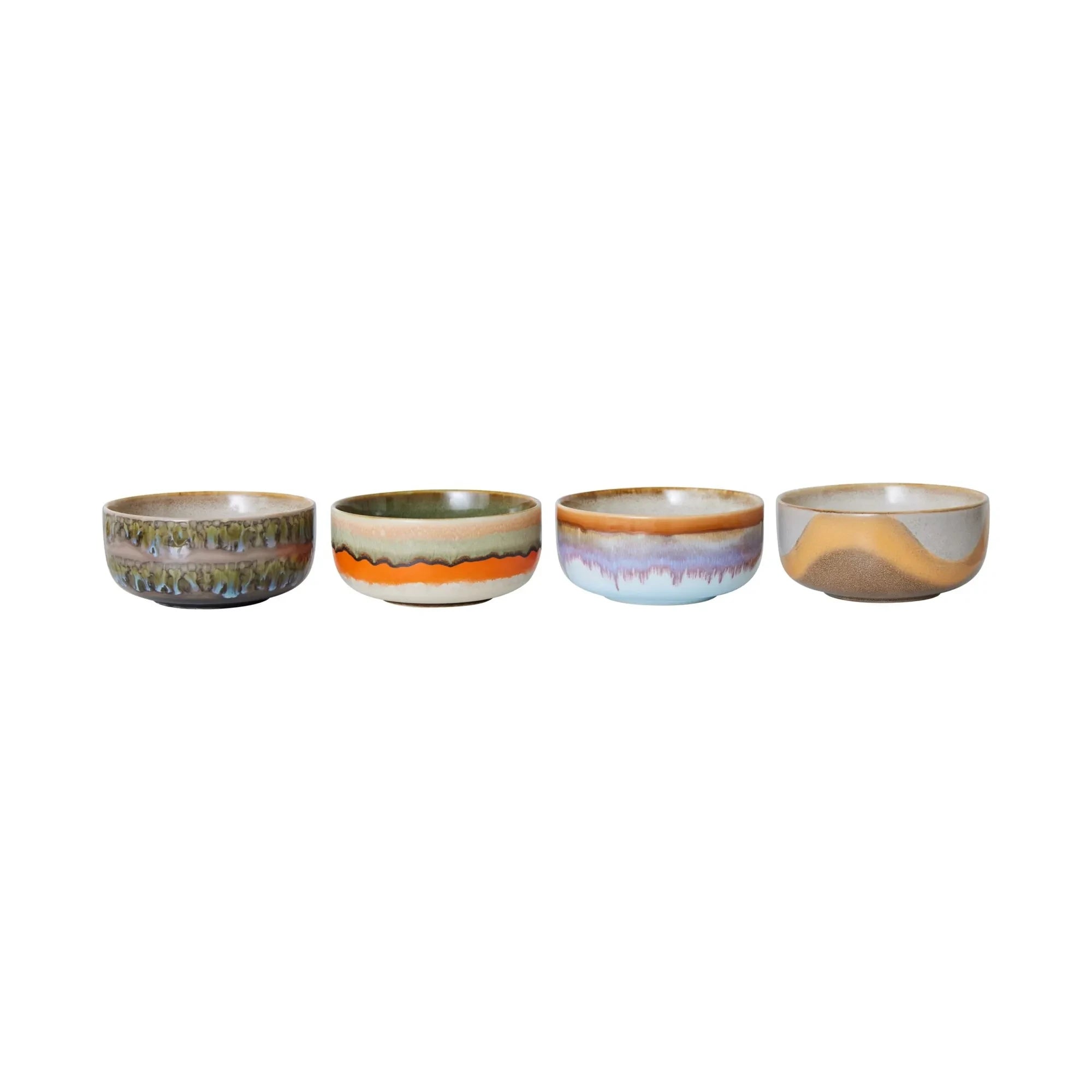 HKliving - Taş seramik kase - 4'lü set