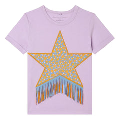 Stella McCartney Kids - Etoile Franges Tişört | Mauve