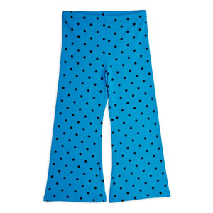 Mini Rodini - Organic Cotton Flare Pants | Azure Blue