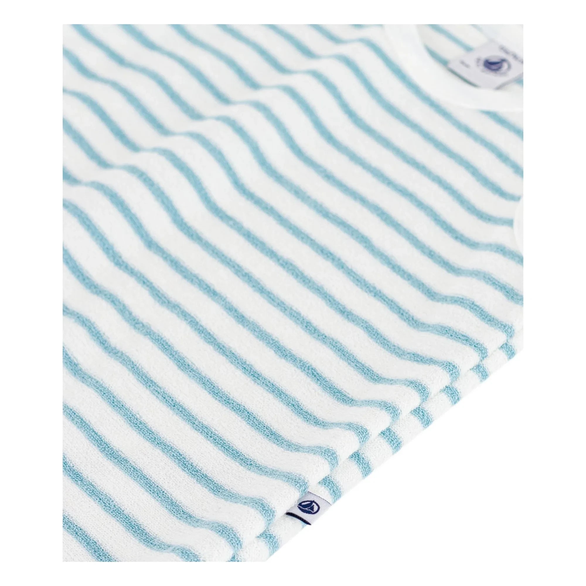 Petit Bateau - Gestreifter Frottier-Strampler | Blau