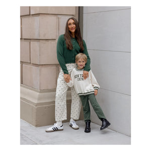 Rylee + Cru - Raglan Sweat New York Mini | Ecru