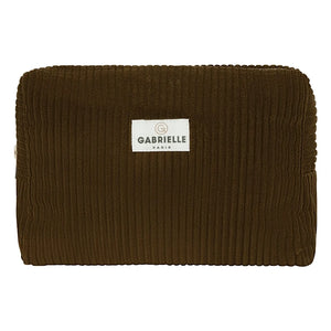 Gabrielle Paris - Velvet Toiletry Bag | Olive Green