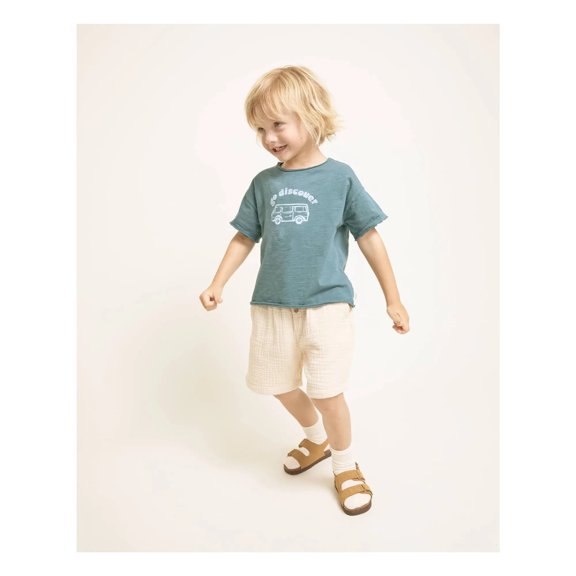 Búho - Go Discover T-Shirt Bio-Baumwolle | Peacock blue
