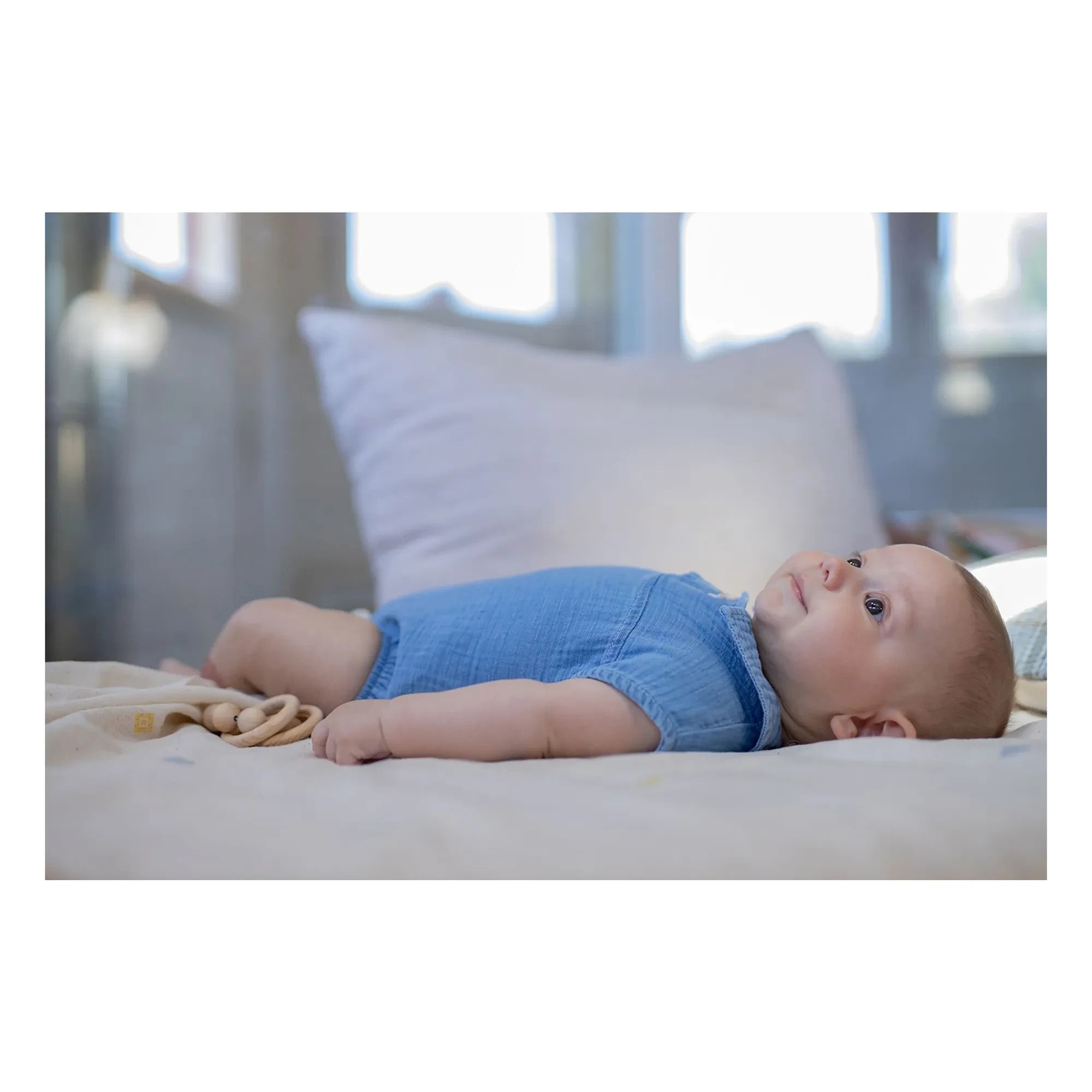 1+ in the family - Denim Claudine-Kragen Overall Zacinto | Hellblau