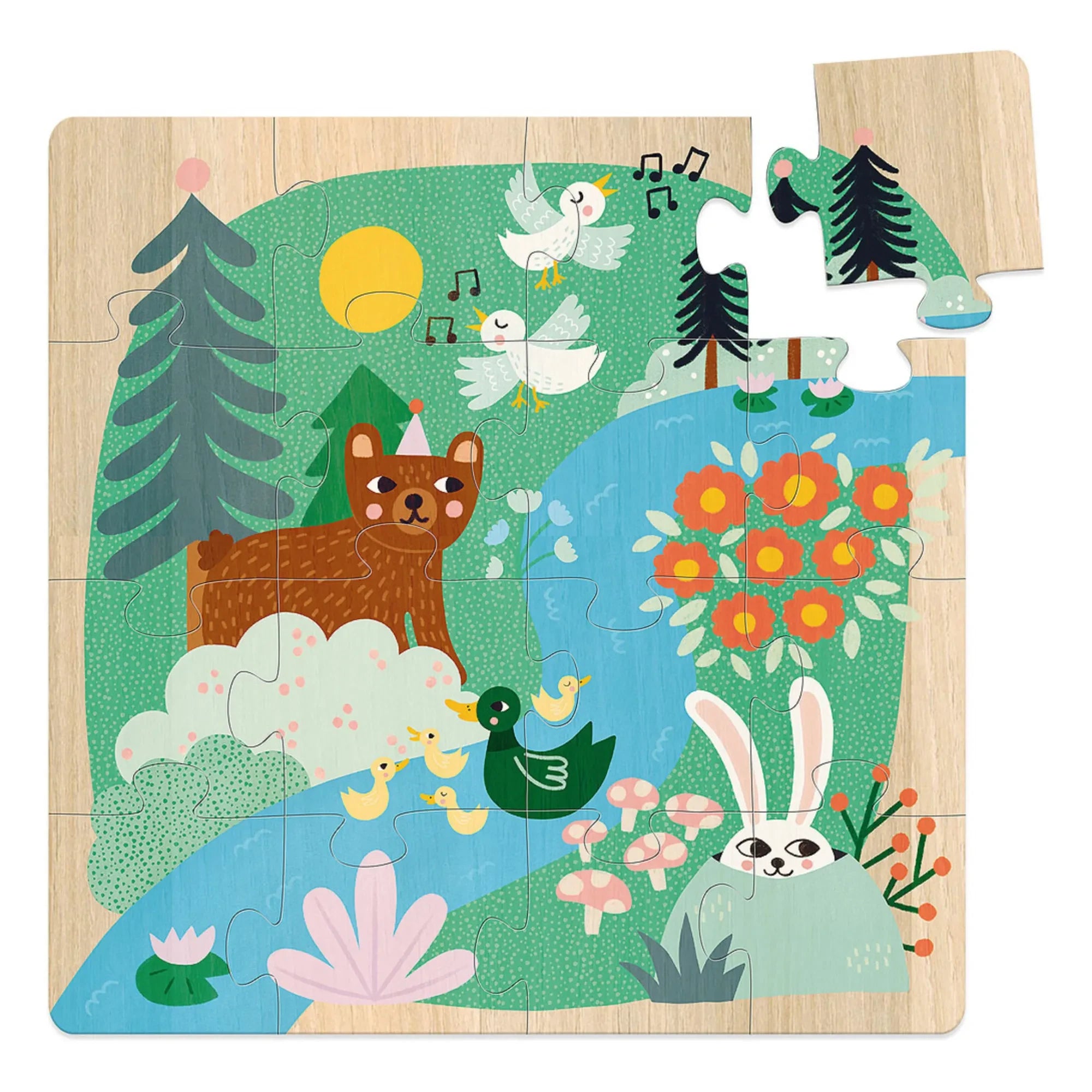 Vilac - Dünyanın Hayvanları 3’lü Puzzle Seti - 16 Parça