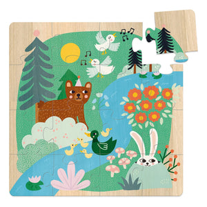 Vilac - Dünyanın Hayvanları 3’lü Puzzle Seti - 16 Parça
