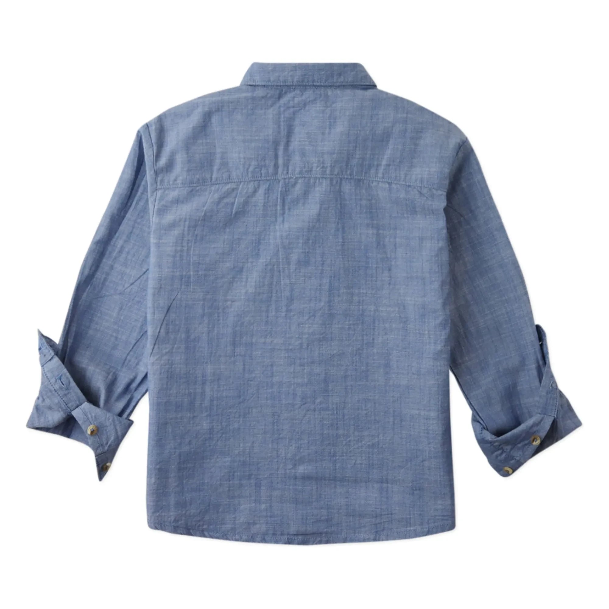 Gingersnaps - Lewis besticktes Chambray-Hemd | Blau