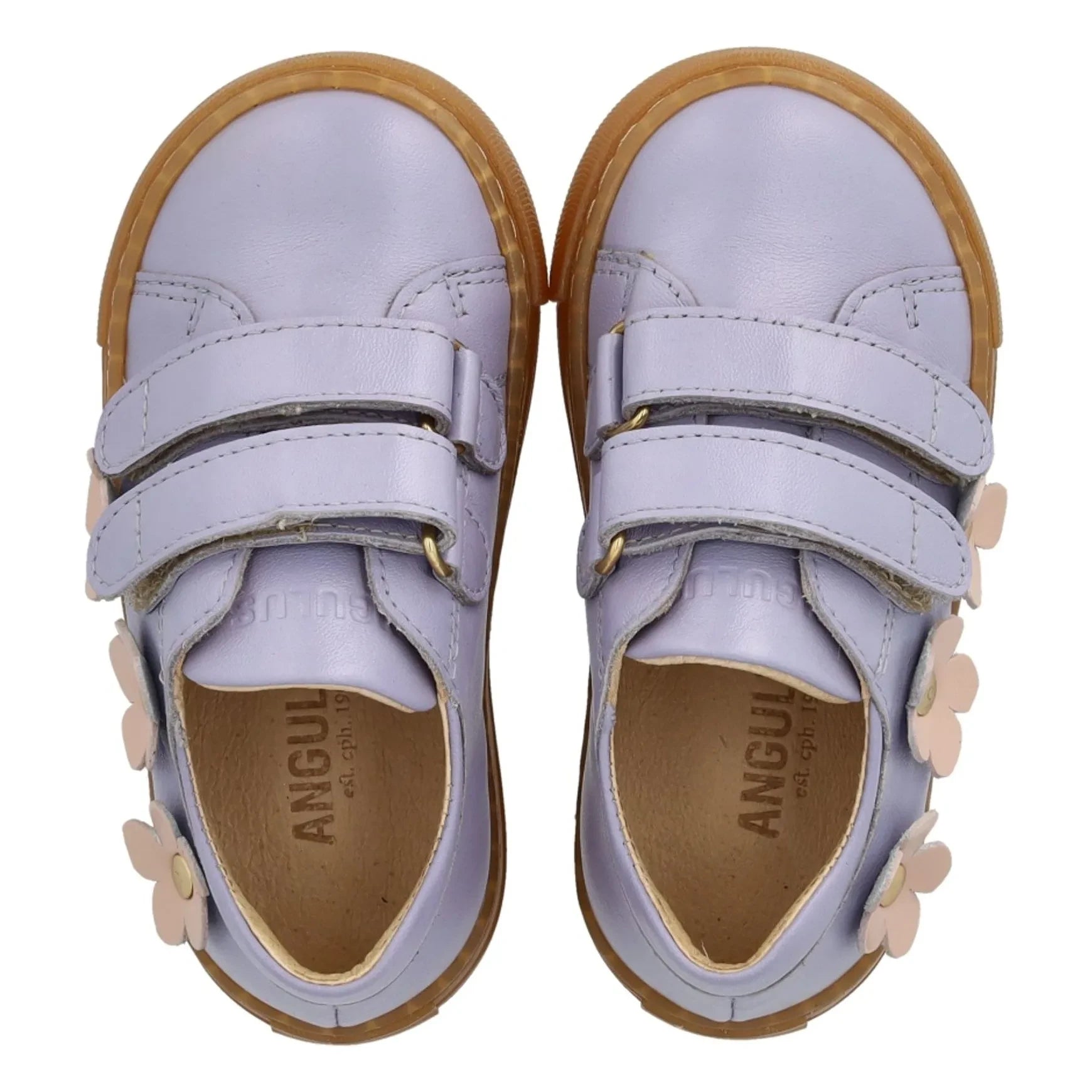 Angulus - Gestreifte Blumen-Sneaker | Flieder