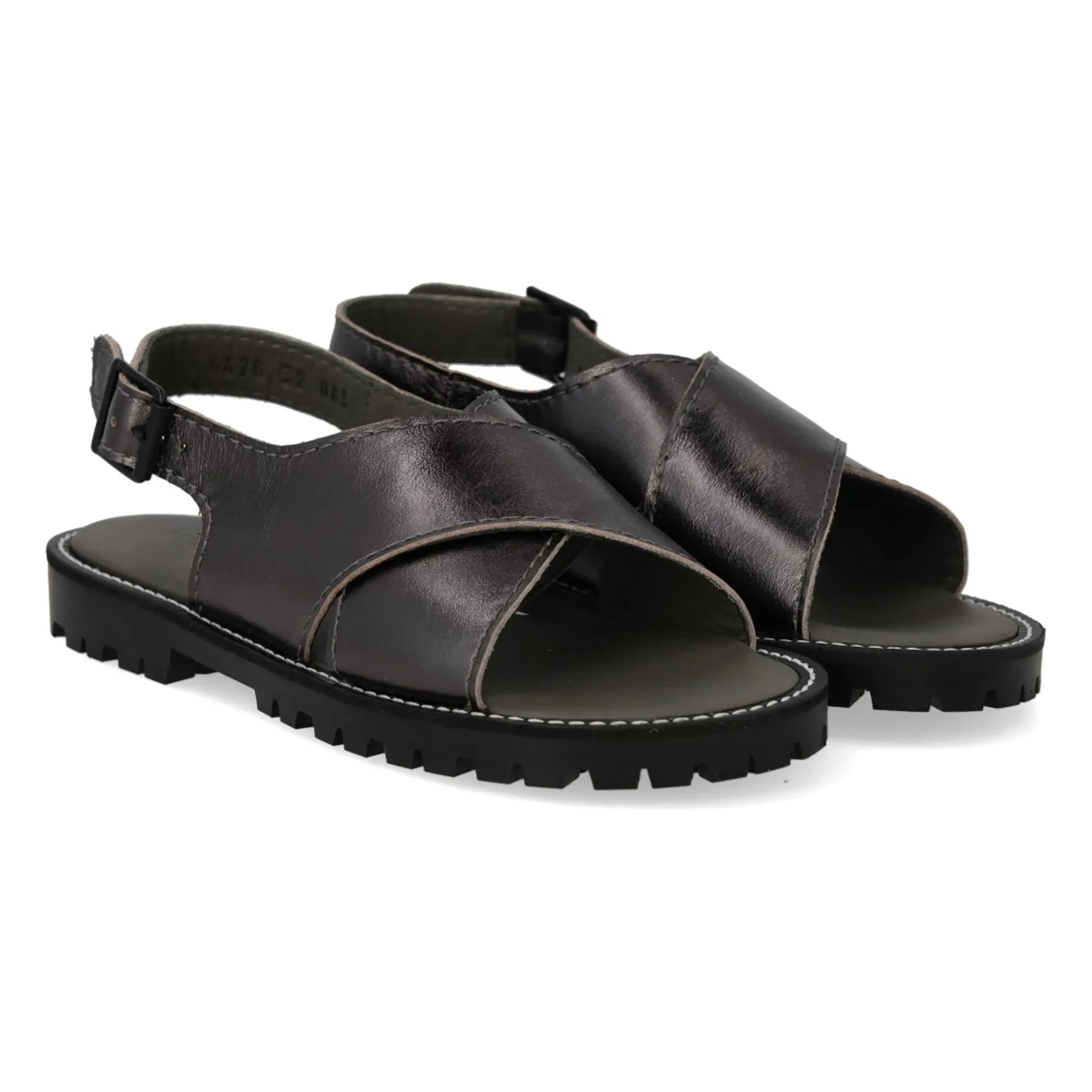 Angulus - Sandalen mit Überkreuzriemen | Schwarz