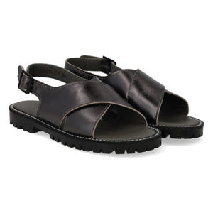Angulus - Sandalen mit Überkreuzriemen | Schwarz