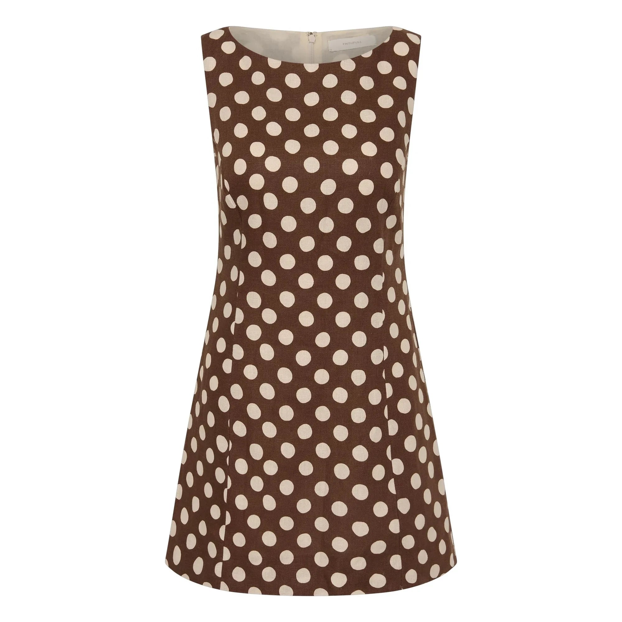 Faithfull the Brand - Pois Lydie Leinen- und Baumwollkleid | Schokolade