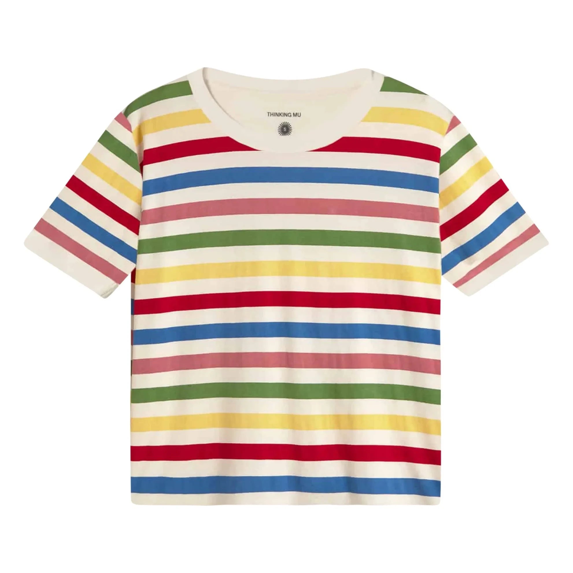 Thinking Mu - Striped T-shirt Zowie Organic cotton | Yellow