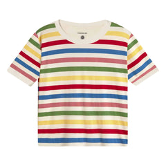 Thinking Mu - Striped T-shirt Zowie Organic cotton | Yellow