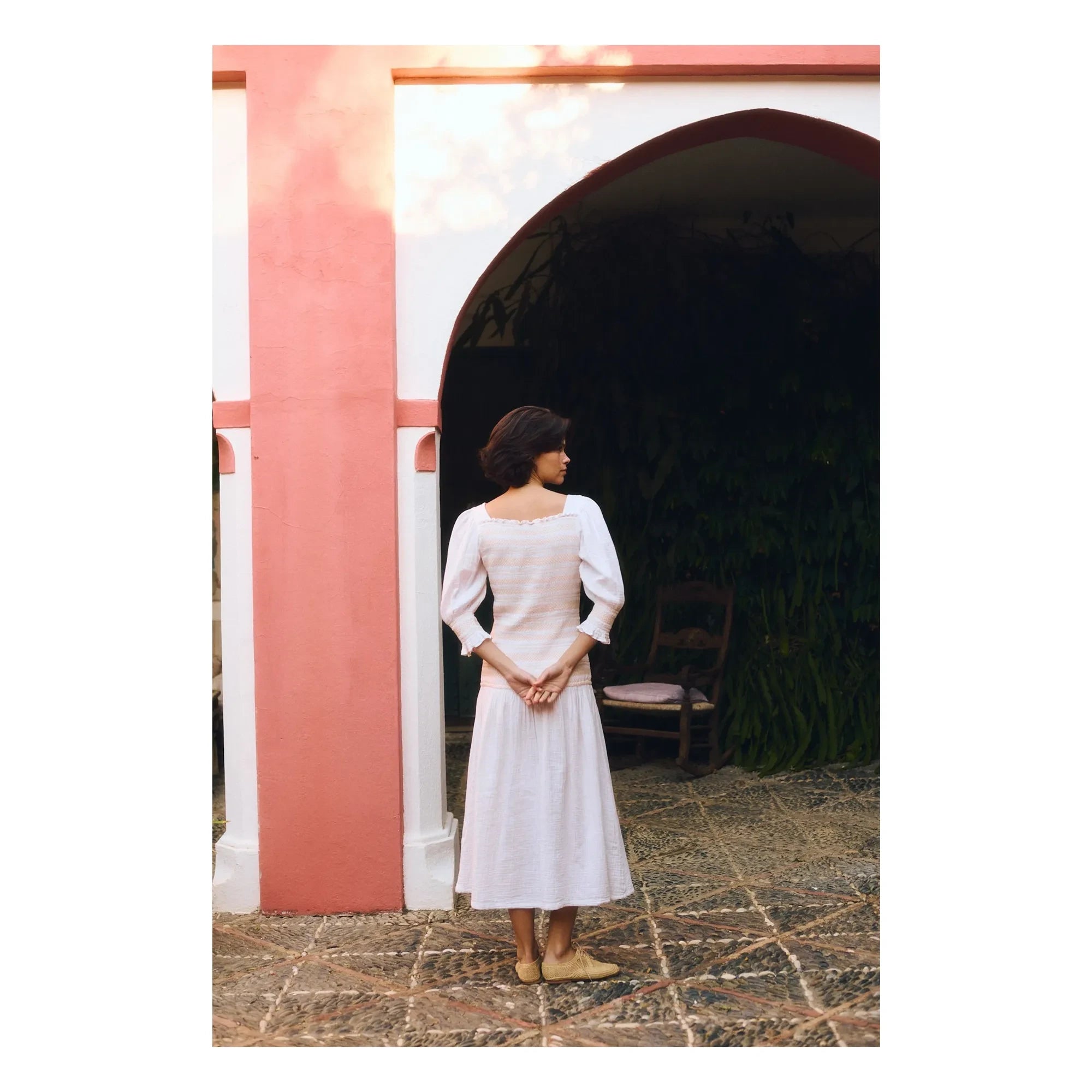 Maria de la Orden - Livia Baumwollkleid | Weiß