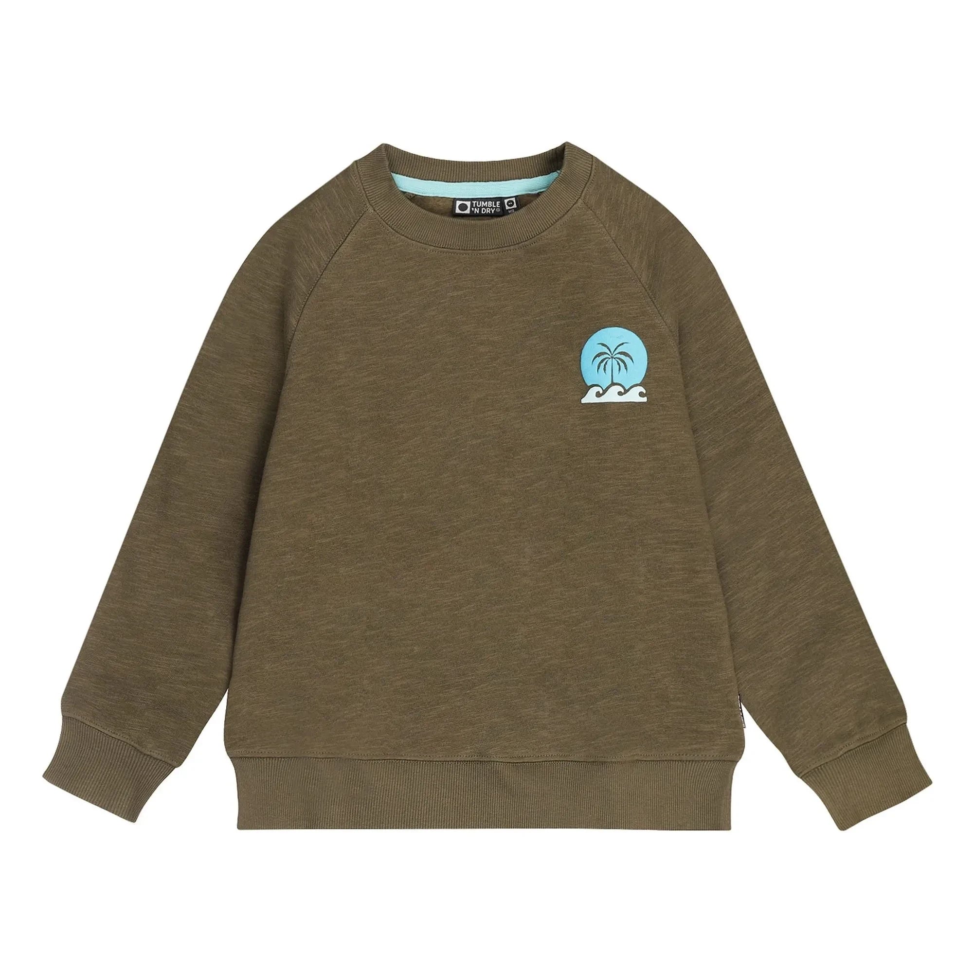 Tumble N'Dry - High Tide organik pamuklu sweatshirt | Haki kahverengi