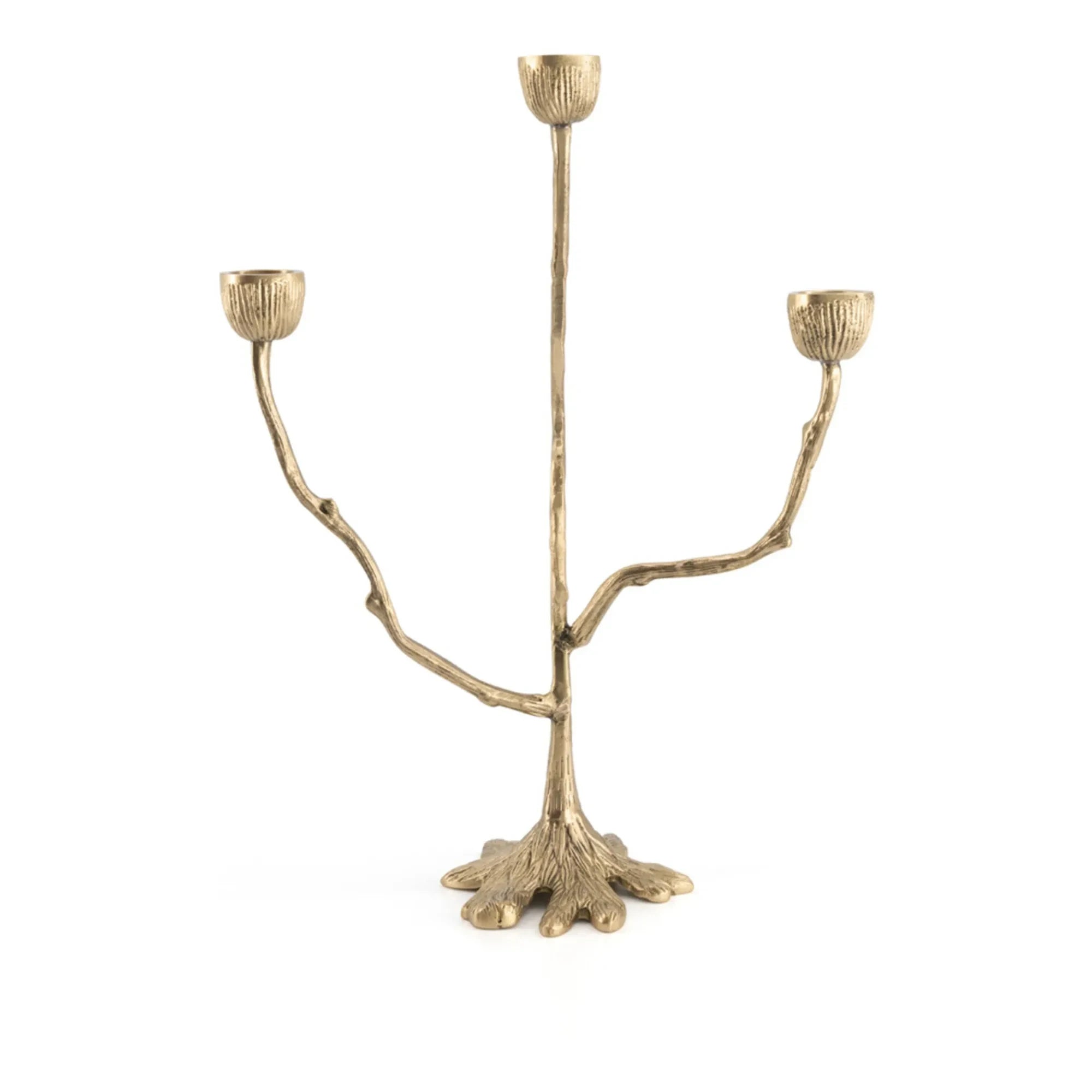 Doing Goods - Misty Recycled Brass Dreifacher Kerzenständer | Gold